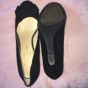 Jessica Simpson black suede heels